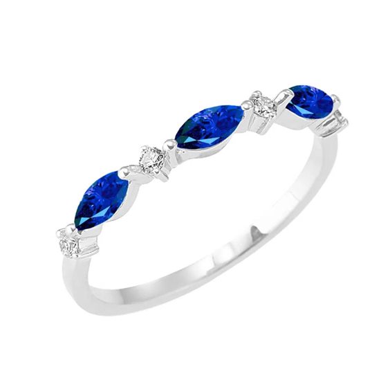 Ringe Zanette Gioielli Dame in Weißgold Zaffiri+Diamanti AN-4036-16-ZAFFIRO - AN-4036-16-ZAFFIRO
